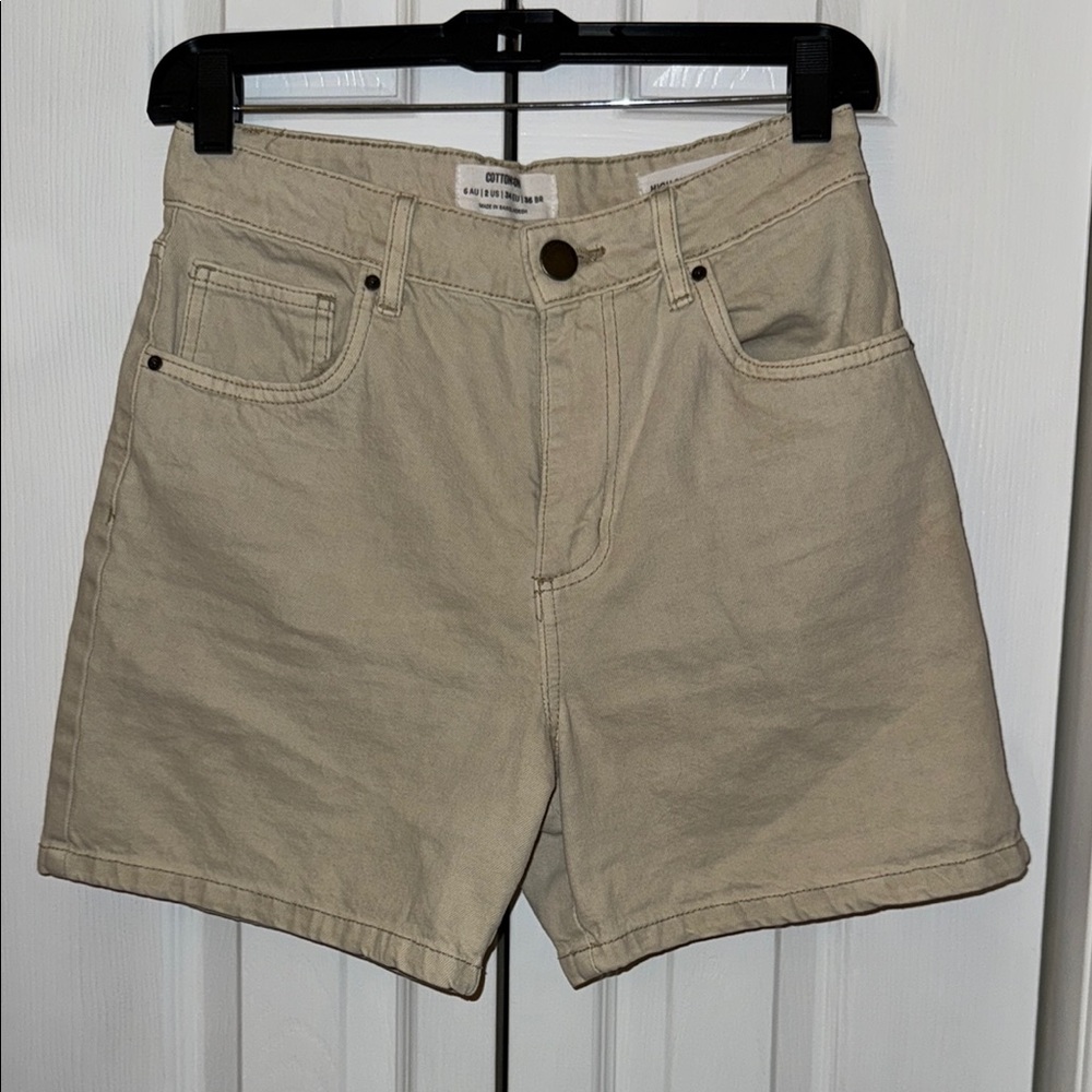 Women's cream shorts, high waisted Miley shorts